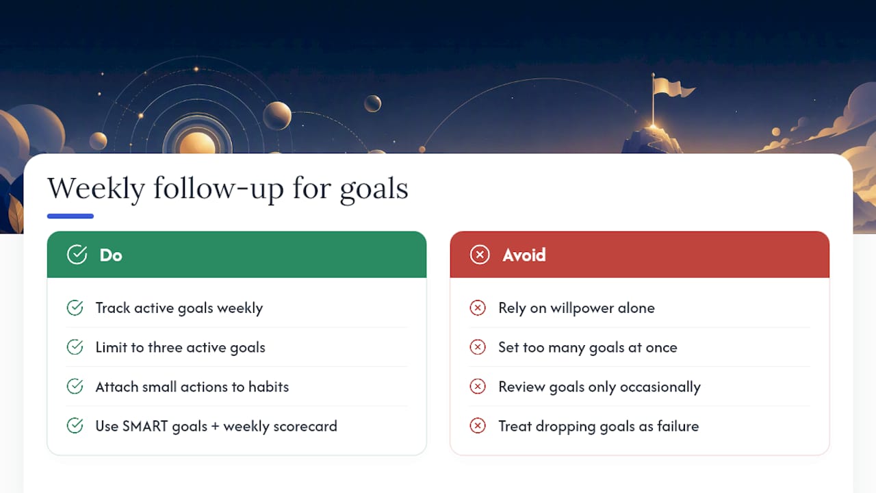 The goal-setting habit most people skip — overview diagram
