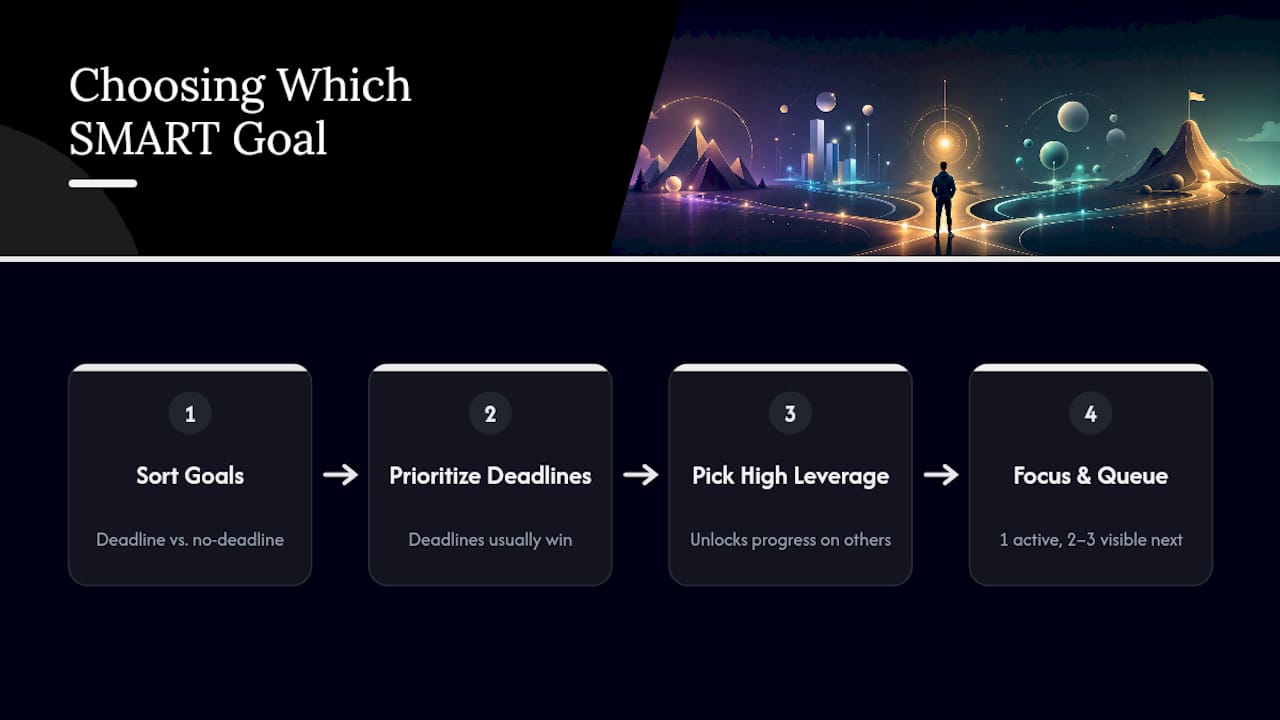 How Do You Decide Which SMART Goal to Tackle First? — overview diagram