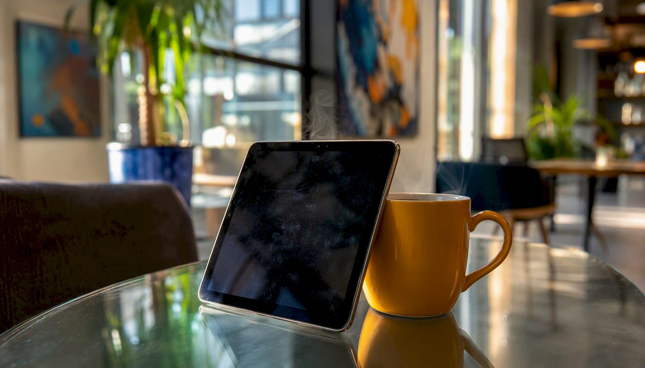 Tablet and stylus for onboarding checklist redesign