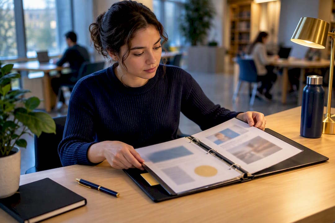 Beginner assembling a project coordination portfolio