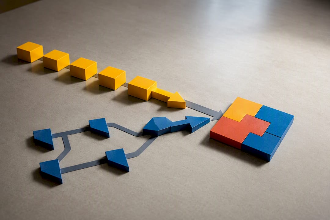 Illustration of complementary strengths forming plan