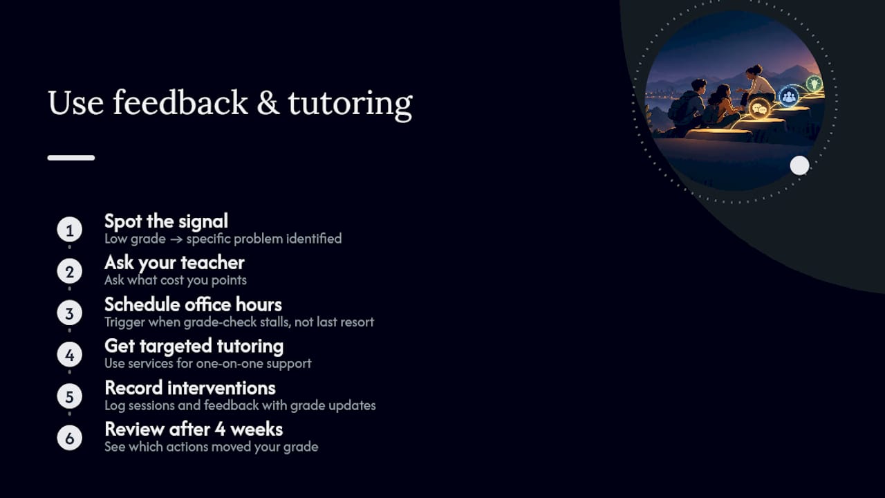 8. Using teacher feedback and tutoring to hit your goal — overview diagram