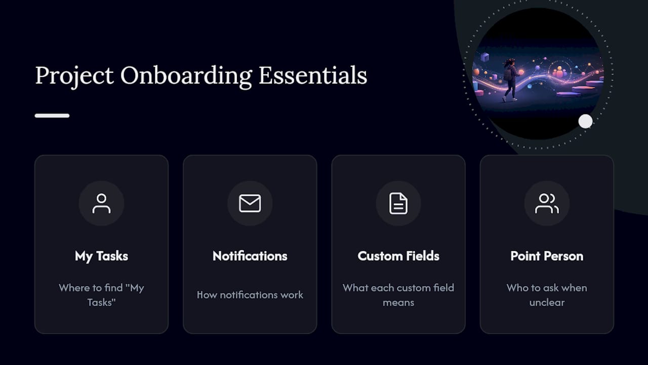 Four essentials for onboarding project teammates