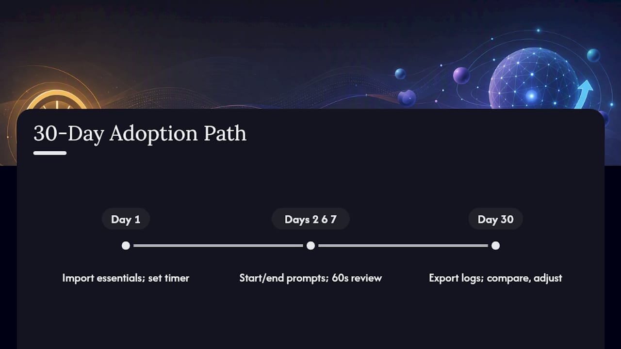 Staged 30-day productivity app rollout