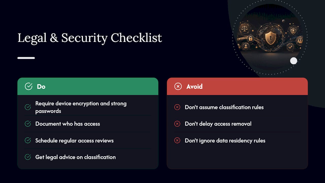 Legal and Security Considerations You Shouldn't Skip — overview diagram