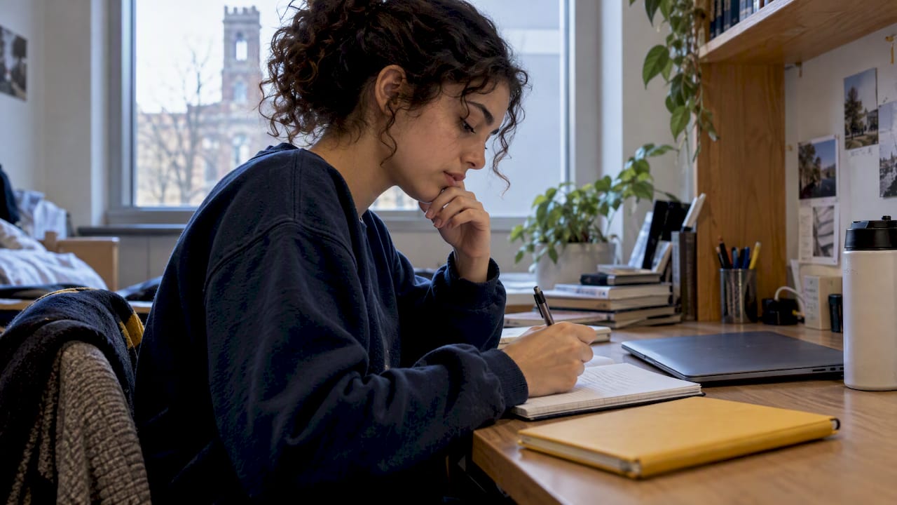 Student rehearsing a motivation plan